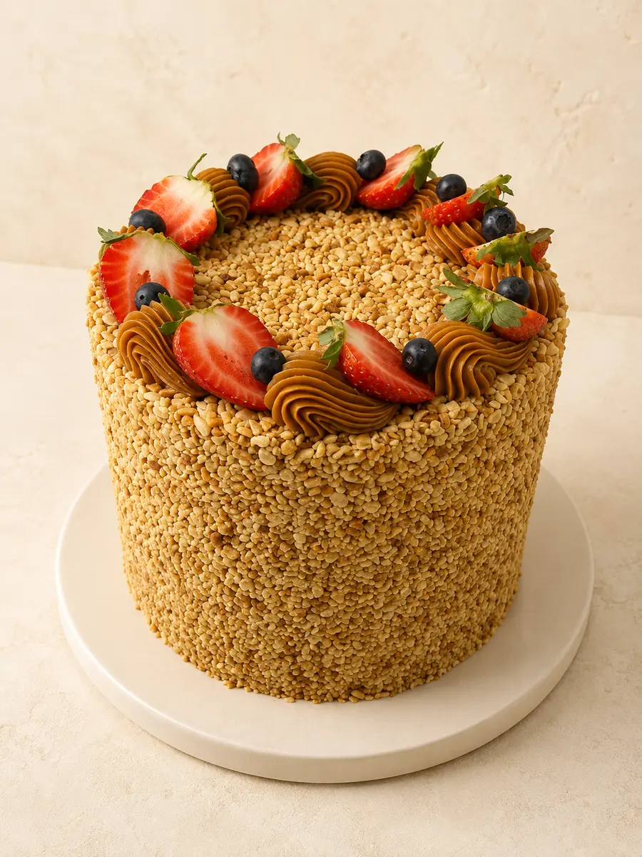 Bolo de Caramelo e Amendoim Akira Doces